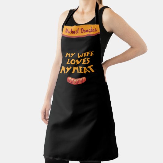 BBQ Schort Mijn vrouw houdt van mijn vlees Grappig (Insitu)