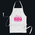 BBQ schort voor vrouwen<br><div class="desc">Cute personalizable BBQ schort for women Jouw naam BBQ and grill.  naam. Cute gift idee voor Birthdays of Moederdag. Maak moeders met oma trotse chef-koks.</div>