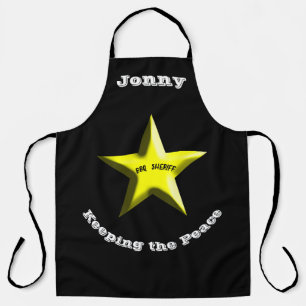 BBQ Sheriff Gepersonaliseerde Sheriff's Badge Schort