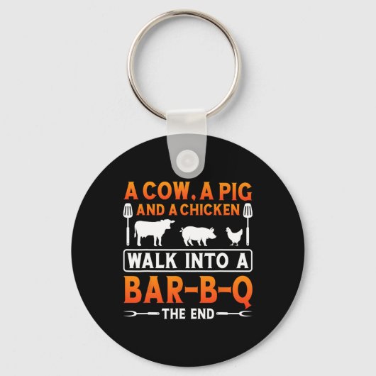 BBQ SHIRT A KOE SLEUTELHANGER (Voorkant)