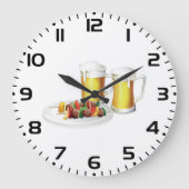 BBQ Skewers en bier zomer Cookout Grote Klok (Voorkant)