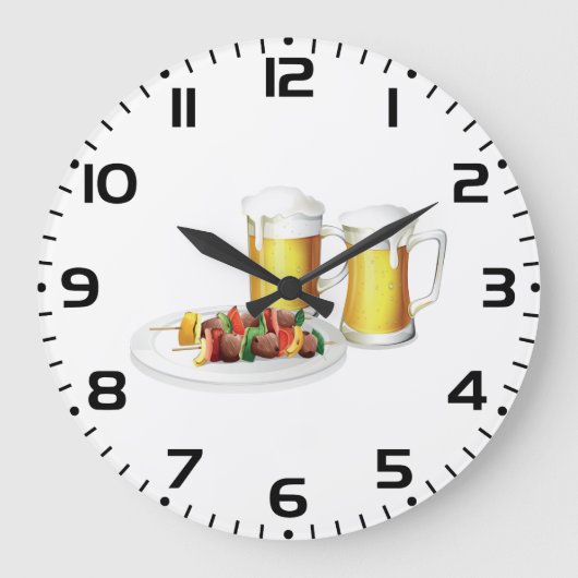 BBQ Skewers en bier zomer Cookout Grote Klok (Voorkant)