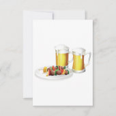 BBQ Skewers en bier zomer Cookout Kaart (Voorkant)