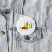 BBQ Skewers en bier zomer Cookout Ronde Button 7,6 Cm (In situ)