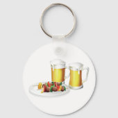 BBQ Skewers en bier zomer Cookout Sleutelhanger (Achterkant)
