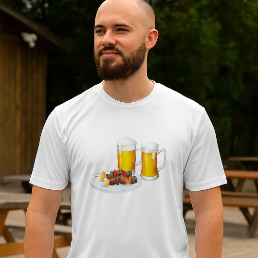 BBQ Skewers en bier zomer Cookout T-shirt