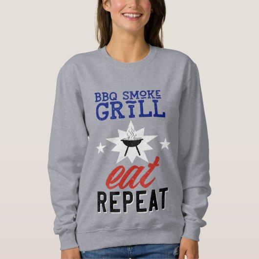 BBQ Smoke Grill EAT REPEAT  Rustiek Trui (Voorkant)