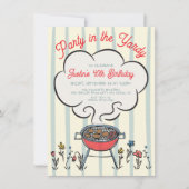 BBQ Smoke Grill Feest in de Yardy Kaart (Voorkant)