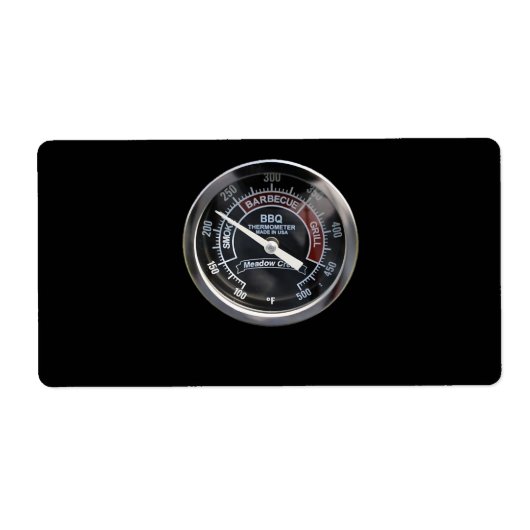 BBQ Smoker 225 Gradentemperatuurmeter - Ideaal Etiket (Voorkant)