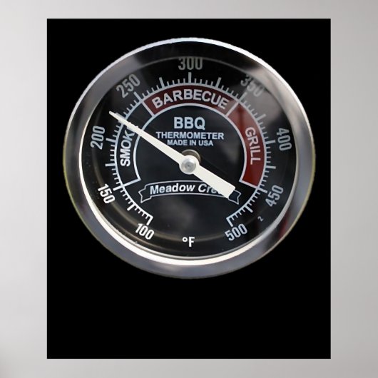 BBQ Smoker 225 Gradentemperatuurmeter - Ideaal Poster (Voorkant)