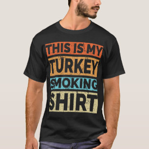 BBQ Smoker Dit is Mijn Turkije Roking Retro T-shirt