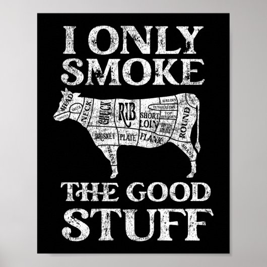 BBQ Smoker I Only Smoke Poster (Voorkant)