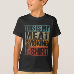 BBQ Smoker Retro Dit is mijn vlees roken B T-shirt
