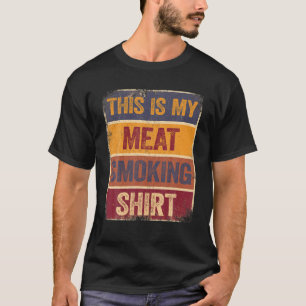 BBQ Smoker Retro Mijn vlees Roken T-shirt