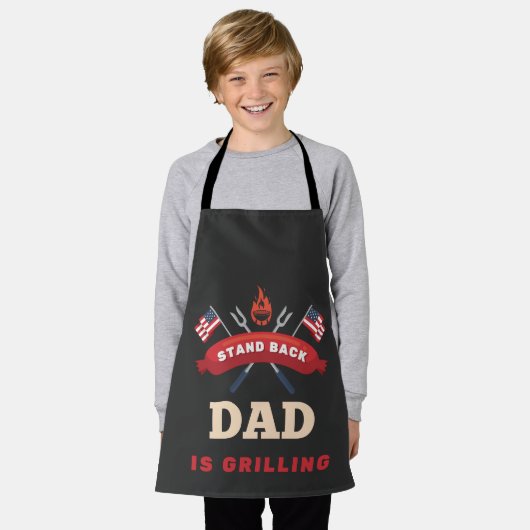 BBQ Smoker stand-back papa is grappig vader Schort (Gedragen)
