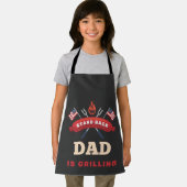 BBQ Smoker stand-back papa is grappig vader Schort (Insitu)