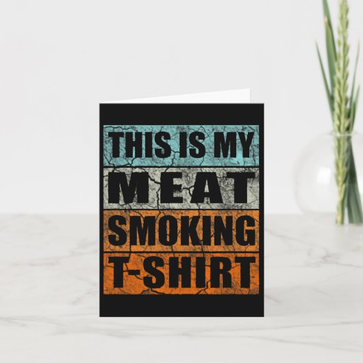 Bbq Smoker Thlekte Retro - mijn vlees roken Kaart (Voorkant)