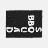 BBQ Squad Smoker Pit Grill Master Grilling Team PI Fleece Deken (Voorkant (Horizontaal))