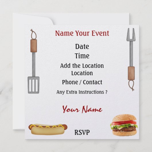 BBQ! SRF KAART (Achterkant)