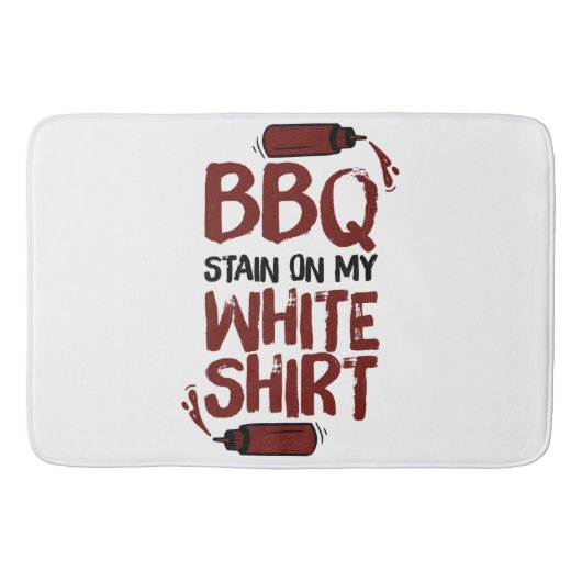 BBQ Stain op mijn White Premium Badmat (Voorkant)