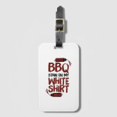 BBQ Stain op mijn White Premium Bagagelabel (Voorkant (verticaal))