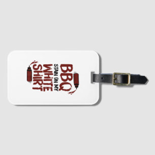 BBQ Stain op mijn White Premium Bagagelabel