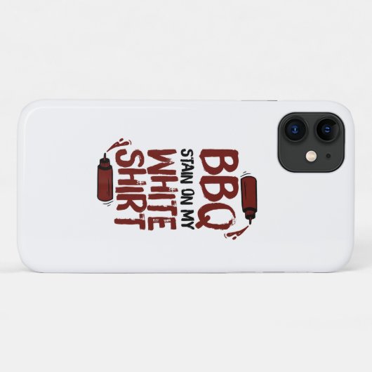 BBQ Stain op mijn White Premium Case-Mate iPhone Case (Achterkant (horizontaal))