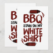 BBQ Stain op mijn White Premium Kaart (Voorkant / Achterkant)