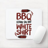 BBQ Stain op mijn White Premium Muismat (Met muis)