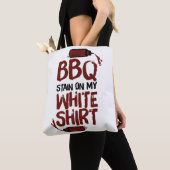 BBQ Stain op mijn White Premium Tote Bag (Dichtbij)