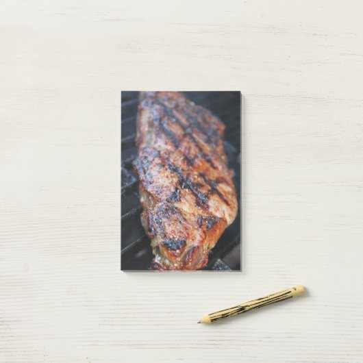 BBQ Steak Post-it® Notes (Op bureau)