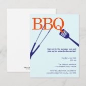 BBQ summer barbecue cool tool blue cookout custom Kaart (Voorkant / Achterkant)