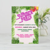 BBQ Summer Bash Uitnodiging (Staand voorkant)