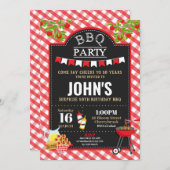 BBQ Surprise Birthday Party Any Age Invision Kaart (Voorkant / Achterkant)