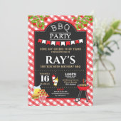 BBQ Surprise Birthday Party-uitnodigingen Kaart (Staand voorkant)