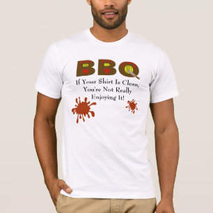 BBQ T-shirt met BBQ Sauce Stains (voor & achter)