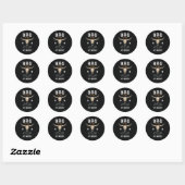 🐂 BBQ Team Smokehouse Restaurant Personeel 🐂 Ronde Sticker (Vel)