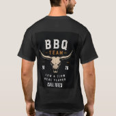 🐂 BBQ Team Smokehouse Restaurant Personeel 🐂 T-shirt (Achterkant)