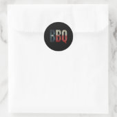 BBQ Texas State Flag Byrbecue Ronde Sticker (Tas)