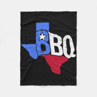 BBQ Texas State Vlag en Byrbecue Kaart Fleece Deken
