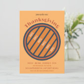 BBQ Thanksgiving Invitation Kaart (Staand voorkant)