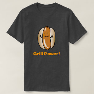 BBQ Tijd Grappige Hot Dog Cartoon T-shirt