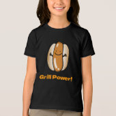 BBQ Tijd Grappige Hot Dog Cartoon Tri-Blend Shirt (Voorkant)