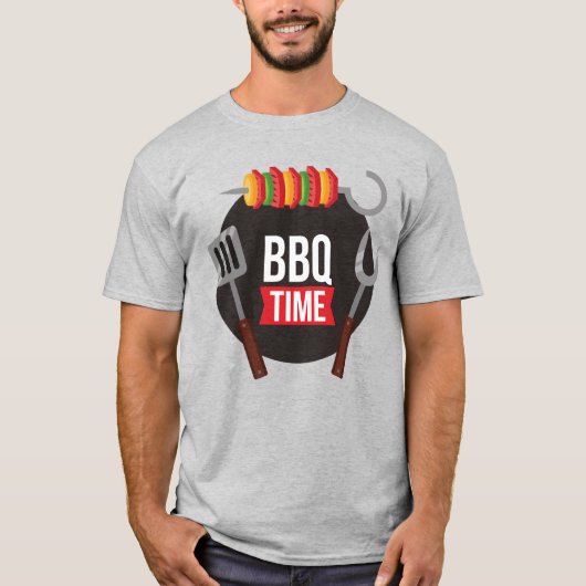 BBQ Time Grill Master Grappig Eten T-shirt (Voorkant)