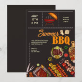 BBQ Time Invitation Kaart (Voorkant / Achterkant)