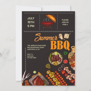 BBQ Time Invitation Kaart