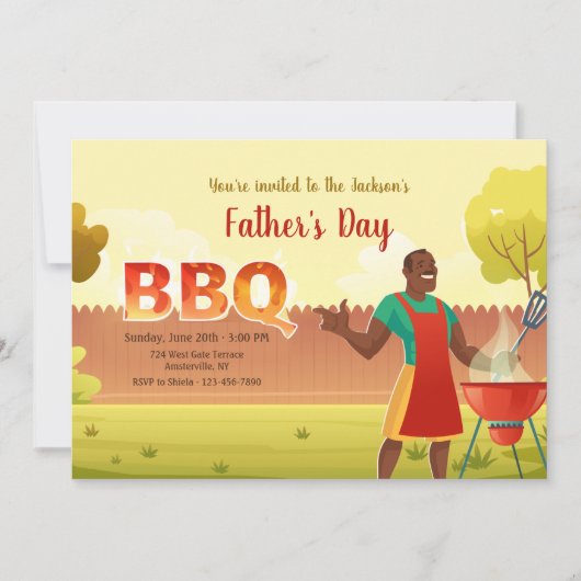 BBQ Time Invitation Kaart (Voorkant)