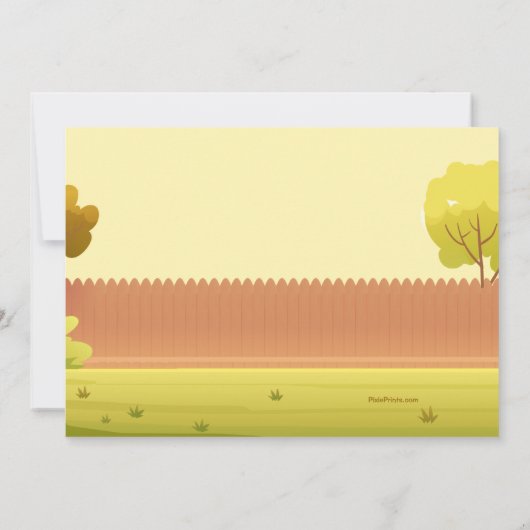 BBQ Time Invitation Kaart (Achterkant)