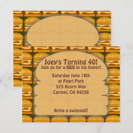 BBQ Time Simple Style! Kaart (Voorkant / Achterkant)