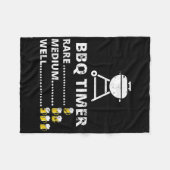 BBQ Timer Barbecue Funny Grill Grill Grilling Gift Fleece Deken (Voorkant (Horizontaal))